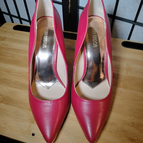 JENN ARDOR Women's Fashion Pointed Toe Stiletto Heel Pumps Red Size 9 - Picture 5 of 10